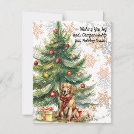 Festive Furry Friends - A Heartwarming Card シーズンカード
