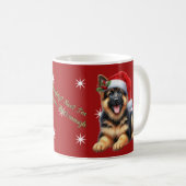 Festive German Shepherd Christmas Mug  コーヒーマグカップ (正面右)
