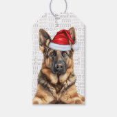 Festive German Shepherd Holiday Dog Christmas ギフトタグ (正面)