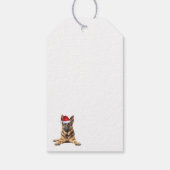 Festive German Shepherd Holiday Dog Christmas ギフトタグ (裏面)