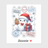 Festive Ghost Christmas Sticker シール (シート)