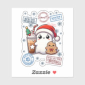 Festive Ghost Spreading Holiday Cheer シール (シート)