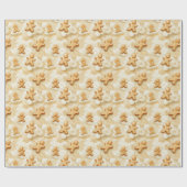 Festive Gingerbread Cookie Swirl  ラッピングペーパー (フラット)