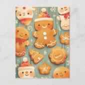 Festive Gingerbread Cookies シーズンポストカード (正面)