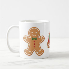 Festive Gingerbread & Elf Hat Christmas Mug コーヒーマグカップ