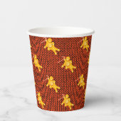 Festive Gingerbread Man & Knit Pattern Christmas 紙コップ (裏面)