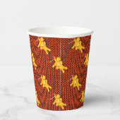 Festive Gingerbread Man & Knit Pattern Christmas 紙コップ (右)