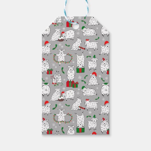 Festive Goats at Christmas ギフトタグ (正面)