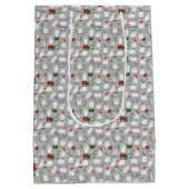 Festive Goats at Christmas ミディアムペーパーバッグ (裏面)