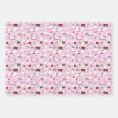 Festive Goats at Christmas ラッピングペーパーシート (正面3)