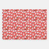 Festive Goats at Christmas ラッピングペーパーシート (正面3)