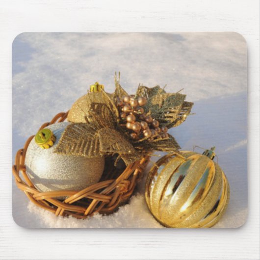 Festive Gold Christmas マウスパッド (正面)