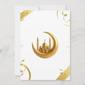 Festive Gold Crescent Ramadan Iftar Dinner 招待状 (裏面)