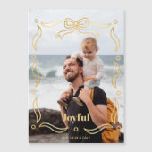 Festive Gold Line Drawn Ribbon Frame 1-Photo (正面)