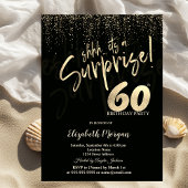 Festive Gold Surprise 60th Birthday Party 招待状