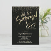 Festive Gold Surprise 60th Birthday Party 招待状 (スタンド正面)