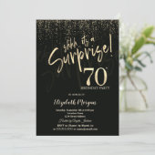 Festive Gold Surprise 70th Birthday Party 招待状 (スタンド正面)