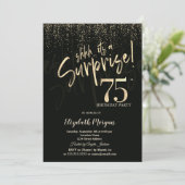 Festive Gold Surprise 75th Birthday Party 招待状 (スタンド正面)