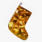 Festive golden background with triangles, bathroom スモールクリスマスストッキング (正面 (吊り時))