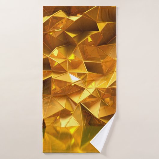 Festive golden background with triangles, bathroom バスタオル (バスタオル)