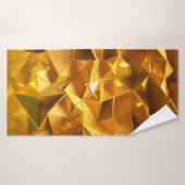 Festive golden background with triangles, bathroom バスタオル (バスタオル)