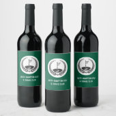 Festive Golf Club Sparkling Wine Gift Label ワインラベル (ボトル)