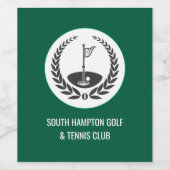 Festive Golf Club Sparkling Wine Gift Label ワインラベル (シングルラベル)