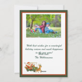 * Festive Golf Theme Two Photo Christmas シーズンカード (裏面)