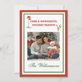 * Festive Golf Theme Two Photo Christmas シーズンカード (正面)