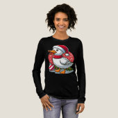 Festive Goose Christmas – Funny Holiday Gag Gift  トライブレンドＴシャツ (正面全体)
