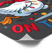 Festive Goose On Loose Christmas Cute Holiday Wint ポスター (角)