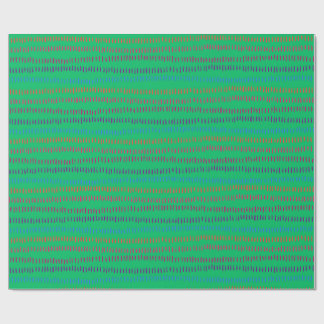 Festive Green and Dash Print 6 ft Roll, Matte ラッピングペーパー