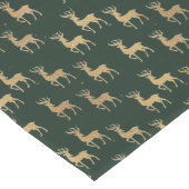 Festive Green and Gold Reindeer Table Runner ロングテーブルランナー (コーナー)