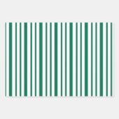 Festive Green and White Christmas Tree Pattern ラッピングペーパーシート (正面3)