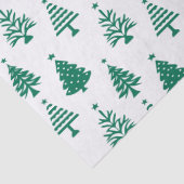 Festive Green and White Christmas Tree Pattern 薄葉紙 (詳細)