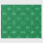 Festive Green and White Stars Pattern ラッピングペーパー (フラット)