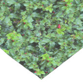 Festive Green Holly Berry Christmas ショートテーブルランナー (コーナー)