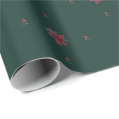 Festive Green Poinsettia Wrapping Paper ラッピングペーパー (ロールコーナー)