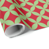 Festive Green & Red Christmas Wrapping Paper ラッピングペーパー (ロールコーナー)