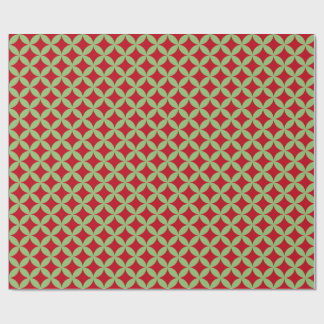 Festive Green & Red Christmas Wrapping Paper ラッピングペーパー
