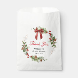 Festive Greenery Christmas Thank you フェイバーバッグ