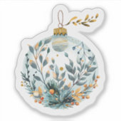 Festive Greenery Holiday Ornament シール (正面)