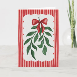 Festive Greenery Watercolor Holiday Card カード
