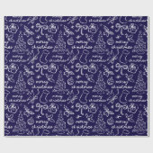 Festive Hand Drawn Christmas Wrapping Paper ラッピングペーパー (フラット)