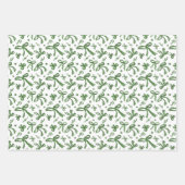 Festive Hand Drawn Doodle Bows and Ribbons Pattern ラッピングペーパーシート (正面3)