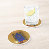 Festive Happy Diwali Fireworks - Sandstone Coaster コースター (側面)