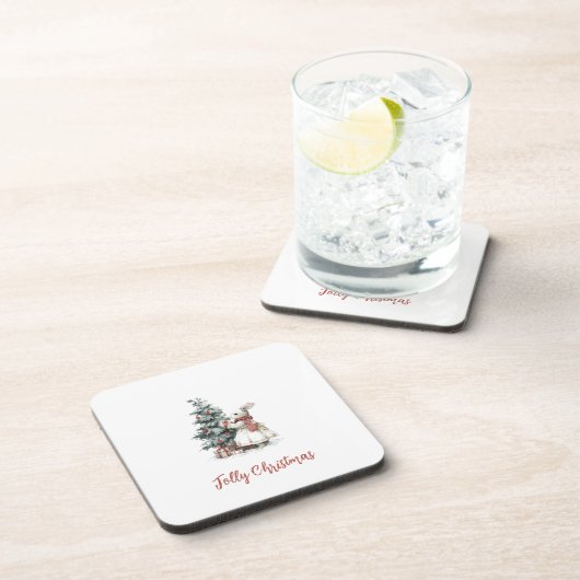 Festive Hard Plastic Coaster | Christmas Gift コースター (右側)
