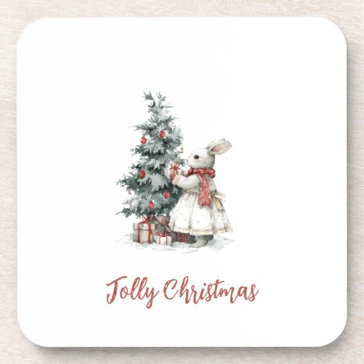 Festive Hard Plastic Coaster | Christmas Gift コースター (正面)