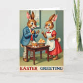 Festive Hare Holiday Egg Card カード (正面)