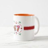Festive Holiday 67 Basketball Ice Cream Drip  ツートーンマグカップ (正面右)